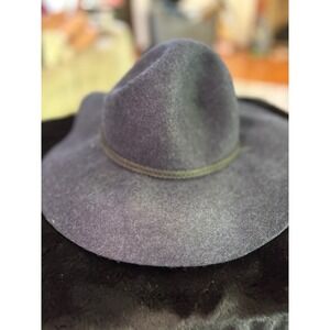 Target Navy Blue 100% Wool Wide Brim Fedora Hat with Rope Trim F00005023 Q2/15